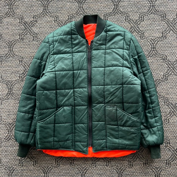 Nikaldi Other - Vintage Nikaldi Jacket Mens M Green Orange Reversible‎ Quilted Hunting Workwear